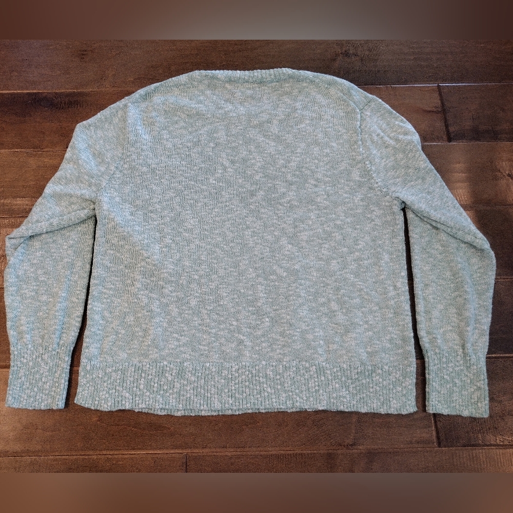 J. CREW Factory Women's green Crewneck Beach Pullover Sweater - L - Picture 5 of 10